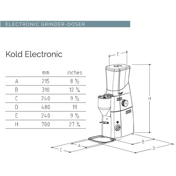 Mazzer Kold Electronic Coffee Grinder - Image 5